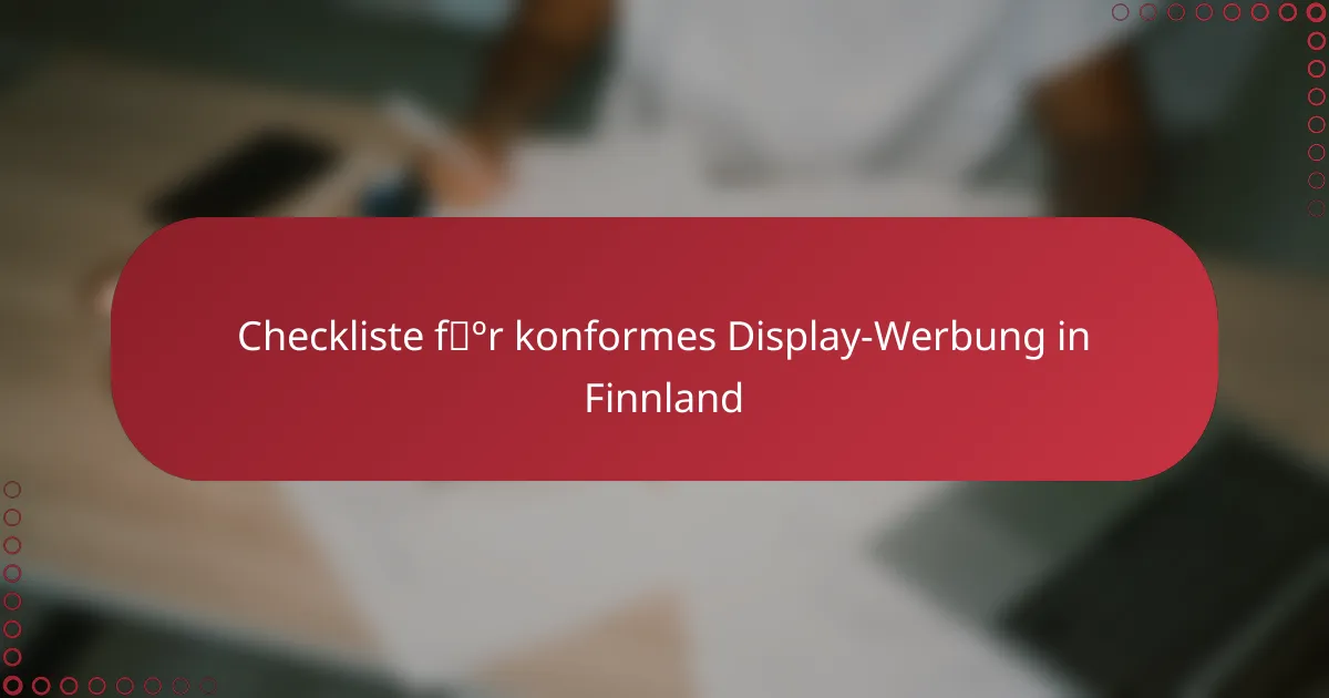 Checkliste für konforme Display-Werbung in Finnland