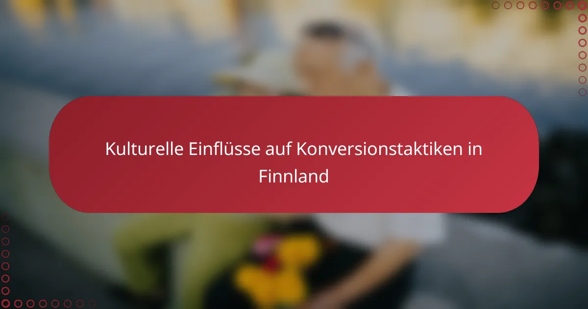 Kulturelle Einflüsse auf Konversionstaktiken in Finnland