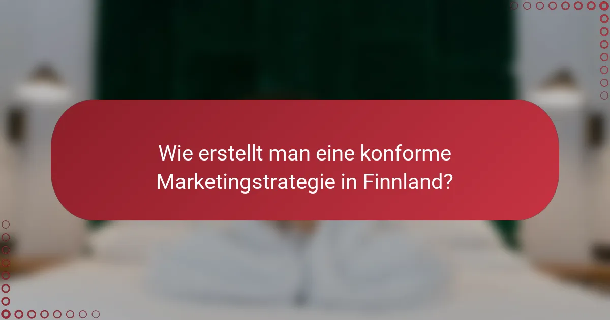 Wie erstellt man eine konforme Marketingstrategie in Finnland?